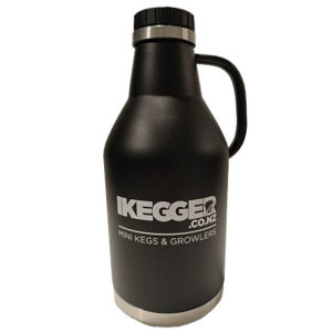 iKegger Black FLAGON Growler 2L Stainless